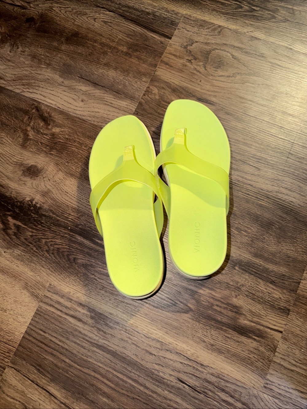 Vionic Womens Sandals Sunrise Luminous Toe-Post Platform Flip Flop Size 8 NEW